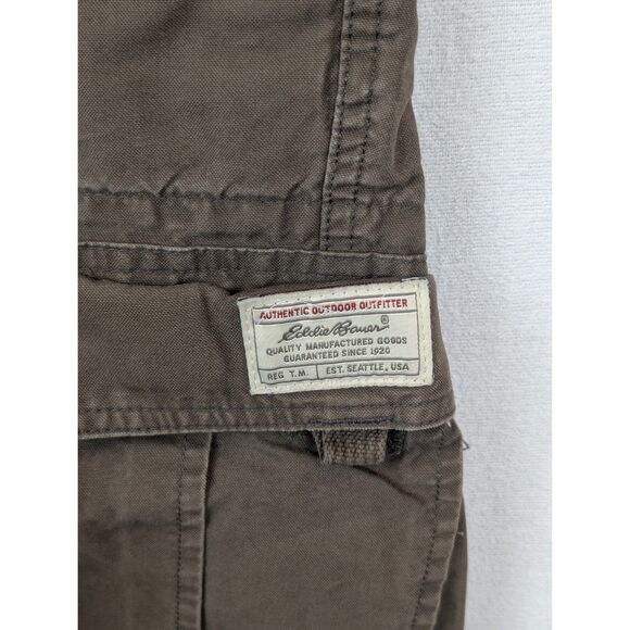 Y2K Eddie Bauer Outdoor Outfitter Cargo Shorts Brown Men's Size 36 - Picture 5 of 10
